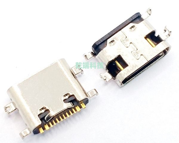 Typec CF 16PIN 沉板 1.2 PA9T黑色 L=6.5mm C7025