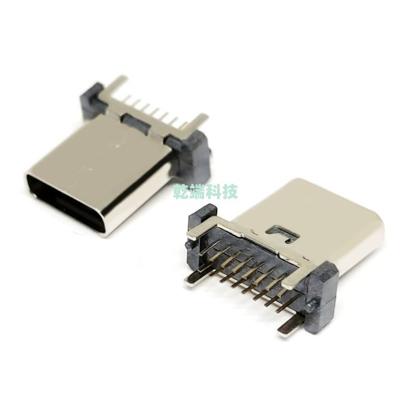 Typec CF 立插 DIP 16PIN C7025 LCP黑色 H=10.0 &(外殼帶彈片)