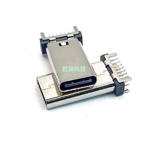 Typec CF 16P立插17.5 &18.5mm LCP黑色 7025 1U