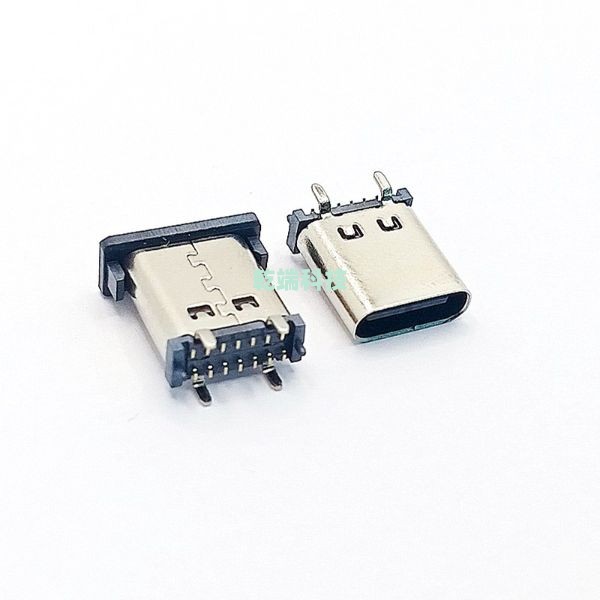 TYPE-C 14PIN 立貼 10.0&10.5 SMT LCP黑膠